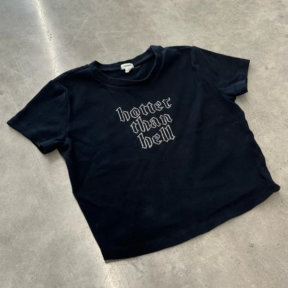 Garage Rhinestone Baby Tee - Picture 2 of 5